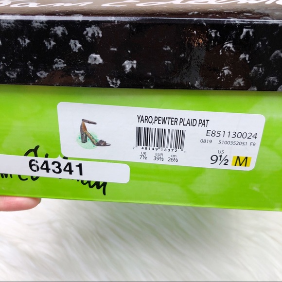 New Sam Edelman Yaro Heels in Pewter Plaid - Picture 12 of 14